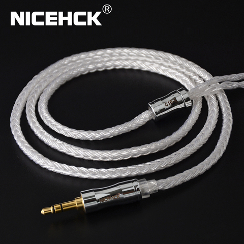 NiceHCK C16-1 16 Core câble plaqué argent 3.5/2.5/4.4mm prise MMCX/2Pin/QDC/NX7 connecteur pour KZCCA TRNKZ TFZ NiceHCK NX7 Pro/DB3 ► Photo 1/6