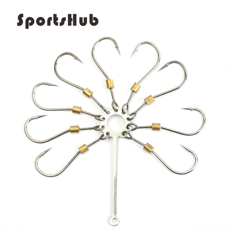 SPORTSHUB – hameçons de pêche, matériel de pêche, Sabiki Jig, ensemble de crochets de pêche à la carpe, nouvelle collection, 1 pièce, 4 tailles, NR0052 ► Photo 1/1