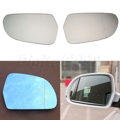 2 pièces L + R voiture chauffée porte aile miroir verre rétroviseurs latéraux pour Audi A3 A4 S4 A5 A6 S6 A8 Allroad Q3 Skoda Octavia superbe ► Photo 1/6