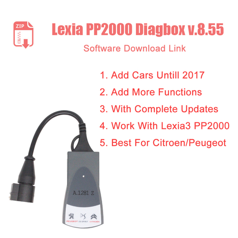 Plus récent A.1281 Z autocollants 921815C Firmware Lexia3 PP2000 V25 Lexia 3 V48 Diagbox 7.83 PP2000 Lexia 3 Lexia-3 Outil de Diagnostic ► Photo 1/1