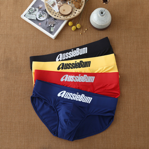 Homme slips soie de lait taille basse sac élastique près du corps confort aussiebum ► Photo 1/6