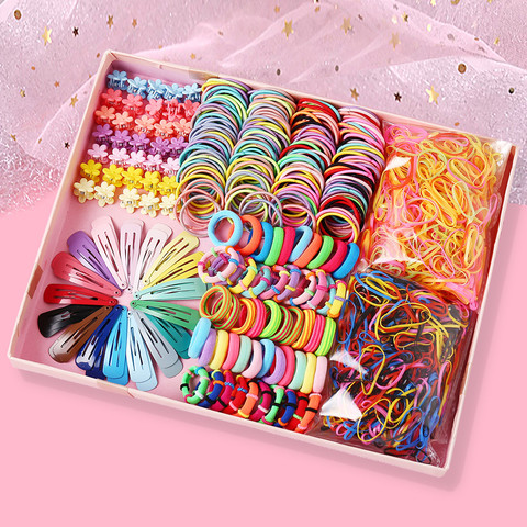 Nouveau 780 pièces filles Scrunchies élastique bandeau pour cheveux enfants accessoires de cheveux pour les femmes mode cheveux cravates épingle à cheveux corde ► Photo 1/6