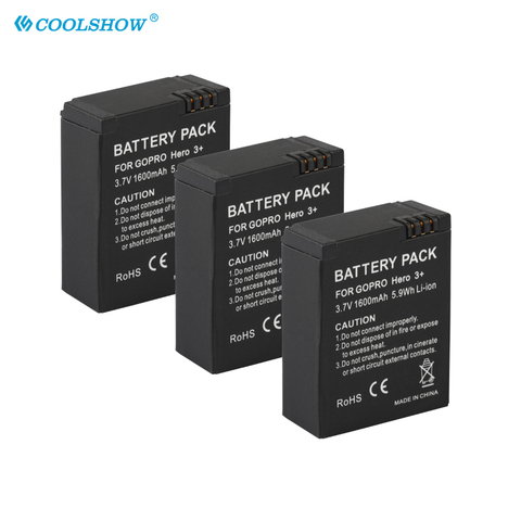 Batterie pour GoPro 201 301, 1600mah, appareil photo HD, HERO3 + Hero 2, 201, 301, AHDBT-201 ► Photo 1/1