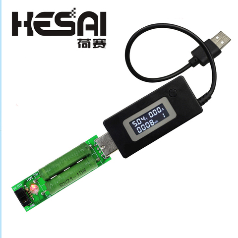 Mini testeur de courant numérique noir, Micro USB LCD USB + Mini USB, résistance de charge de décharge 2A/1A avec interrupteur ► Photo 1/5