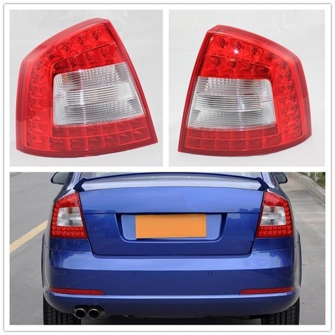 LED lumière réelle pour SKODA Octavia A6 pour RS 2009 2010 2011 2012 2013 voiture-style Original LED voiture feu arrière feux arrière ► Photo 1/6