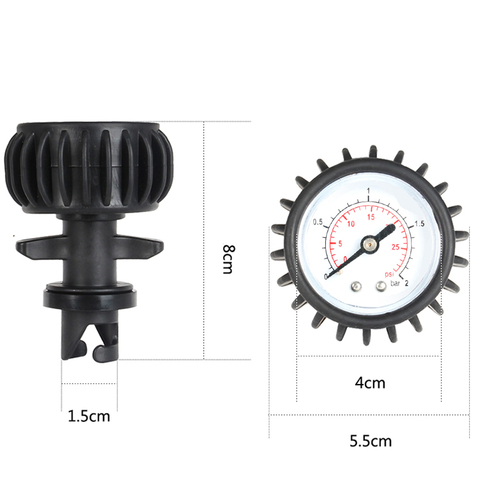 PVC pression gauge air thermomètre pour gonflable bateau kayak test vanne d'air connecteur SUP stand up paddle board surf A09005 ► Photo 1/6