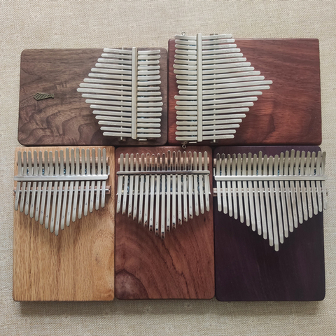 Demi-nouveau Kalimba 17 21 touches Piano à pouce Mbira [totalement fait à la main] instrument de clavier secondaire ► Photo 1/3