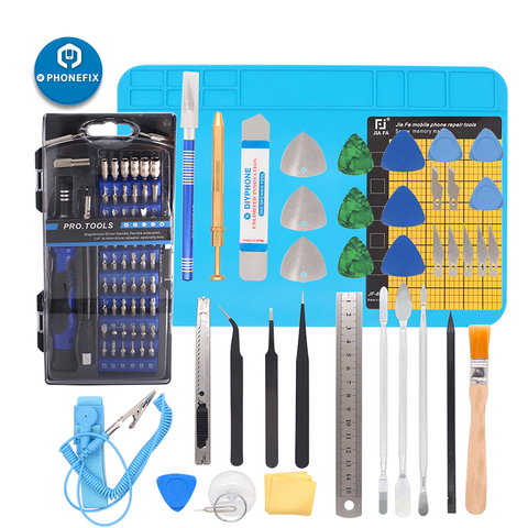 Kit de démontage 100 en 1 pour iPhone, ordinateur portable, Kit d'outils de réparation de PC, Kit de tournevis de précision avec 56 embouts magnétiques ► Photo 1/6