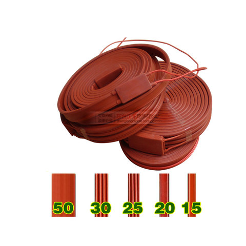 Bande chauffante étanche et Flexible en Silicone, 12V, 24V, 110V, 220V, 15/25/30/50mm, 1 à 20 mètres, Protection contre la congélation ► Photo 1/1