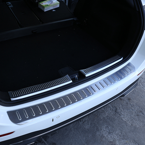 Autocollant de garniture de couverture de protecteur de plaque de seuil intérieur de pare-chocs arrière d'acier inoxydable pour Mercedes Benz classe B W247 B200 2022-2022 ► Photo 1/6