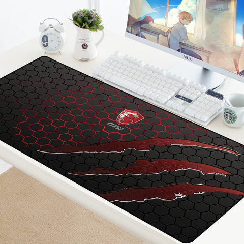 MSI tapis de souris grand XXL Gamer tapis en caoutchouc anti-dérapant tapis de souris de jeu à clavier ordinateur portable vitesse souris bureau tapis de jeu ► Photo 1/6