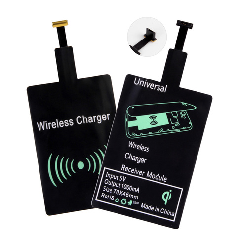 Récepteur de charge sans fil Qi Micro USB universel, Interface avant et arrière, Patch de réception de charge sans fil pour téléphones Android ► Photo 1/6