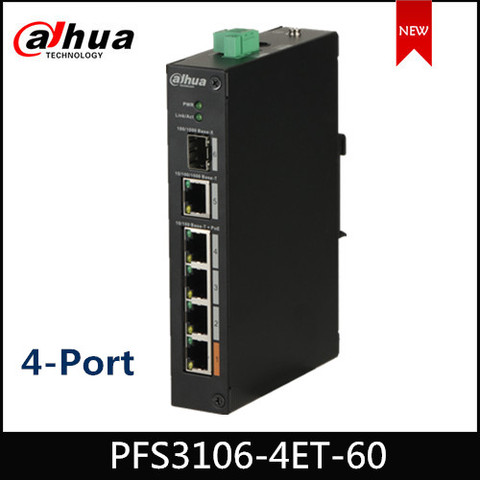 Dahua – commutateur PoE PFS3106-4ET-60 4 ports (non géré) ► Photo 1/2