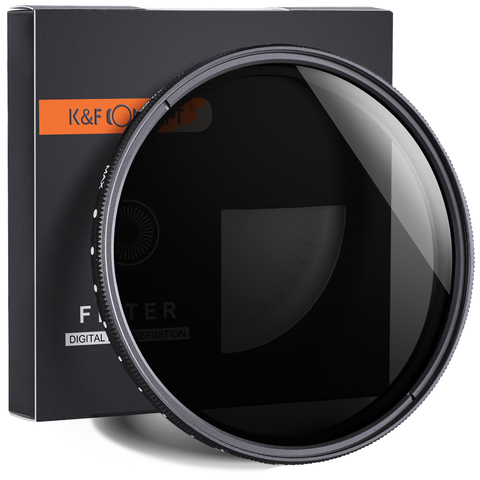 K & F CONCEPT – Fader réglable de densité neutre ND2-ND400, 52mm 55mm 67mm 72mm 77mm 95mm pour Canon, Nikon, Sony, appareil photo et filtre d'objectif ► Photo 1/6