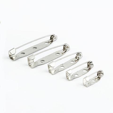 Broches de verrouillage en métal, 10-50pcs, de 15/20/25/30/35mm, couleur argent, porte-fermoir de verrouillage, accessoires de bijouterie ► Photo 1/6