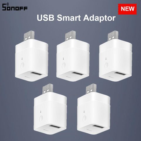 3/5/10 pièces SONOFF Micro Mini USB adaptateur commutateur 5V Wifi USB adaptateur secteur commutateur de maison intelligente via l'application eWeLink Google Home Alexa ► Photo 1/6