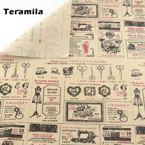 Sewing Material Tissu Cartoon Drawing Tablecloth Pillow Bag Curtain Cushion Pillow TERAMILA Home Textile Cotton Linen Fabric ► Photo 1/6