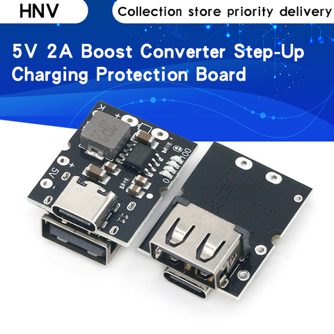 Type-c USB 5V 2A Boost convertisseur Module d'alimentation intensif batterie au Lithium panneau de Protection de charge LED affichage USB pour chargeur de bricolage ► Photo 1/6