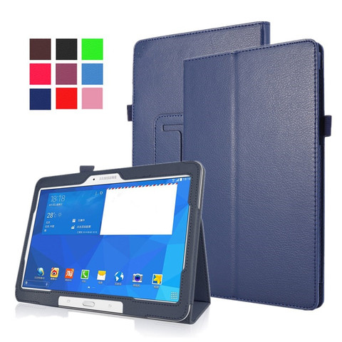 Cas de Couverture pour Samsung Galaxy Tab 4 10.1 SM T530/T531/T535 Ultra Mince En Cuir pu Stand Protecteur Cas De Comprimé De Couverture livraison gratuite ► Photo 1/6