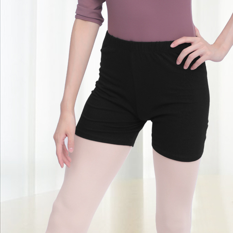 Femmes noir Boxer Shorts Ballet gymnastique vêtements élastique danse entraînement pantalon pour adulte coton Spandex pratique pantalon ► Photo 1/5