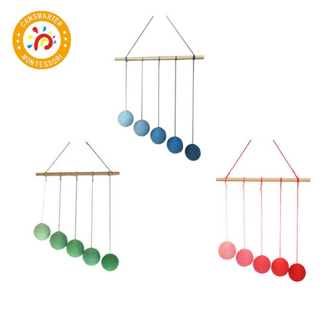 Montessori – boule de pâte de couleur dégradée pour bébé, bricolage, pratique visuelle, charme de naissance, boule suspendue Gobbi ► Photo 1/4