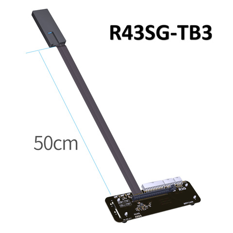 Câble d'extension PCIe x16 vers TB3, adaptateur eGPU, câbles PCI-Express, R43SG-TB3 ► Photo 1/6