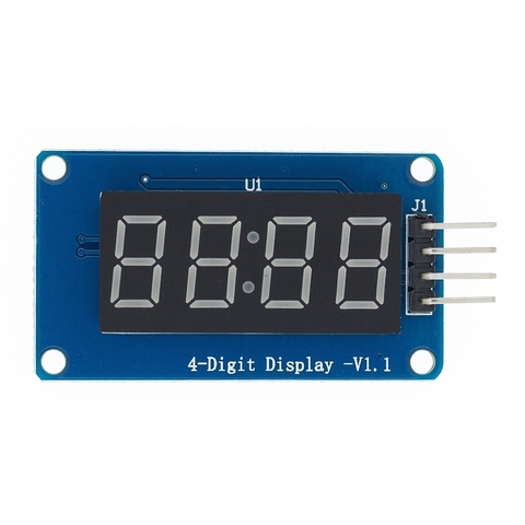 Module d'affichage LED numérique TM1637 4 Bits, tube d'anode rouge à 4 caractères, 7 segments et de 0.36 pouces, 4 panneaux de contrôle en série, composant de fabrication de montre digitale pour Arduino, ► Photo 1/6