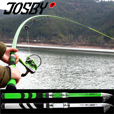 JOSBY fibre de carbone télescopique carpe Pesca mer canne à pêche pôle Portable filature voyage ultra-léger 2.1M 2.4M 2.7M 3.0M 2022 nouveau ► Photo 1/6