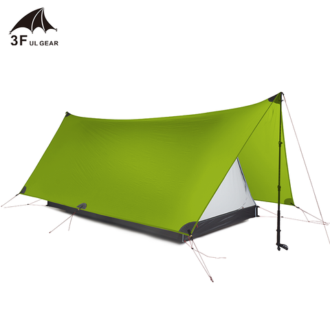 3F UL GEAR Shanjing – tente de Camping ultralégère pour 2 personnes, 3 saisons, professionnelle, multifonction sans tiges en nylon argenté 20D ► Photo 1/6