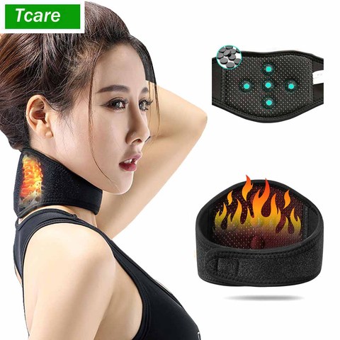 Tcare Tourmaline thérapie magnétique auto-chauffant cou coussin thermique masseur ceinture cervicale vertèbre Protection cou soutien orthèse ► Photo 1/6