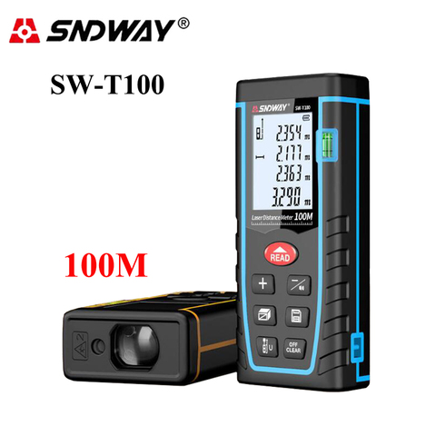 SNDWAY Laser mètre de Distance 100 m Télémètre Laser 328ft trena laser niveau À Bulle range finder mesure de bande testeur Outil ► Photo 1/6