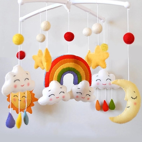 Bébé Mobile hochets jouets bébé jouets 0-12 mois carrousel berceau support lit cloche maman jouets faits à la main pour nouveau-nés bébé Mobile au lit ► Photo 1/6