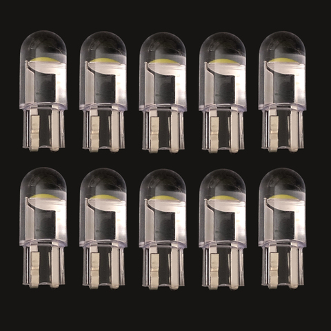 10 pièces W5W T10 2825 168 192 COB LED ampoules de voiture 12V DC plaque d'immatriculation lumière clignotant dôme lumières lampe de stationnement ► Photo 1/6