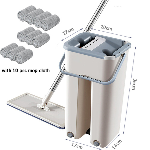 Vadrouille de cuisine en microfibre pour le nettoyage des sols avec des tampons de chiffon ► Photo 1/6