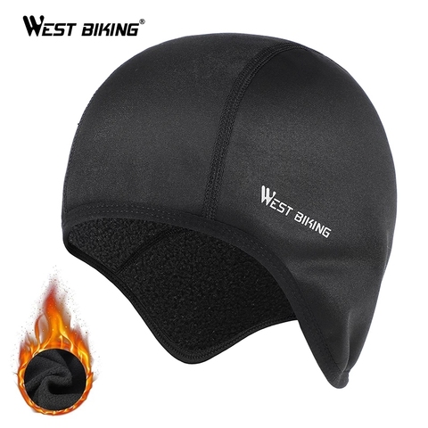 WEST BIKING – casquette de cyclisme en polaire coupe-vent, chapeau de Sport de plein air, cagoule, ski, Snowboard, course à pied, doublure ► Photo 1/6