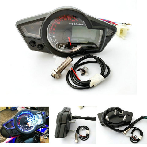 Compteur de vitesse LCD numérique moto, tachymètre PS250, Instruments de moto 10 