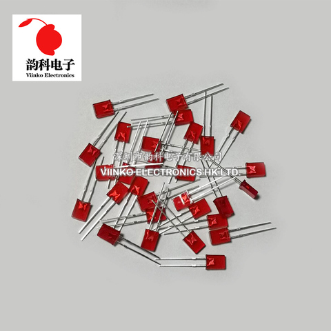 100 pièces diodes électroluminescentes rouges rouge tour rouge blanc bleu vert jaune 2*5*7 carré led ► Photo 1/4