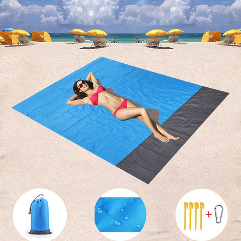 Tapis de Camping tapis de pique-nique Portable plage couverture imperméable Camping lit tapis de plage en plein air pique-nique tente matelas Camping équipement ► Photo 1/6