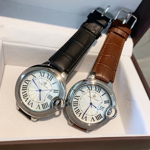 PABLO RAEZ-montre de luxe pour hommes et femmes, montre-bracelet de luxe en cuir, Quartz bleu, design classique, loisirs, à la mode, ballon ► Photo 1/6