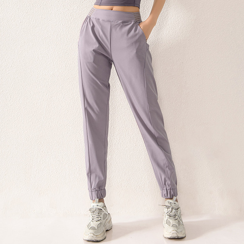 Pantalon de Jogging pour femmes, taille haute, jambes larges, pantalon de course, de sport, de Yoga, mince, ample, extensible, survêtement, de gymnastique, d'entraînement, de Harem ► Photo 1/6