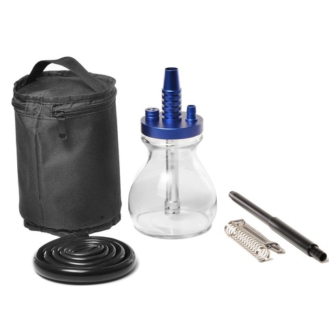 Ensemble de chicha pour l'extérieur, outils de voyage, chicha Narguie avec sac, tuyau en Silicone, pinces à ressort en métal, accessoires pour fumer ► Photo 1/6