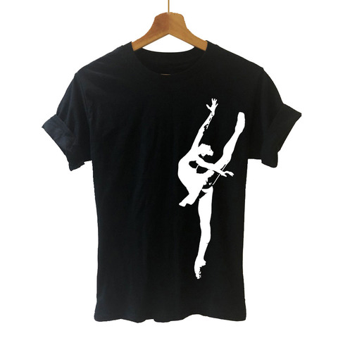 T-shirt manches courtes femme, vêtement humoristique de danseuse de Ballet, Harajuku hauts taille, décontracté ► Photo 1/6