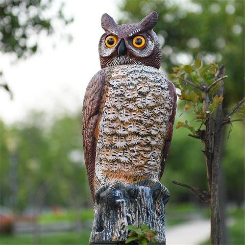 Protecteur de jardin réaliste, Simulation de fausse chouette, peint à la main, fait peur aux écureuils, Pigeons, hibou, modèle pour vergers de jardin ► Photo 1/6