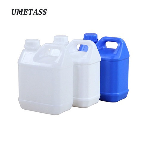 UMETASS 2 litres carré en plastique jerrycan de qualité alimentaire HDPE Gallon bouteille pour alcool Gel shampooing bouteille rechargeable ► Photo 1/6