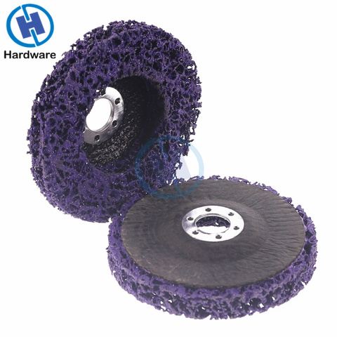 2 pièces 125mm Poly bande disque abrasif roue peinture rouille enlèvement propre pour meuleuse d'angle ► Photo 1/5