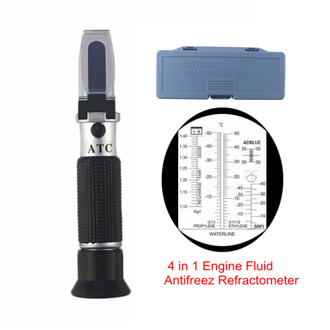 Réfractomètre de moteur optique Portable 4 en 1, Adblue, propylène éthylène Glycol, testeur de liquides de batterie de nettoyage de voiture ► Photo 1/6