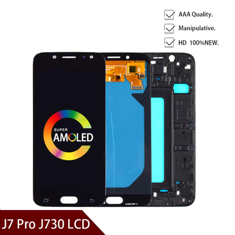 5.5 pouces Super Amoled LCD pour Samsung Galaxy J7 Pro 2017 J730 J730F écran LCD et écran tactile numériseur assemblée ► Photo 1/6