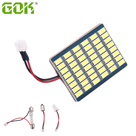 Lampe à Led T10 W5w 48 Smd 5730 Led | Panneau de lecture intérieur de l'auto, avec Base à Festoon adaptateur T10 Ba9s ► Photo 1/4