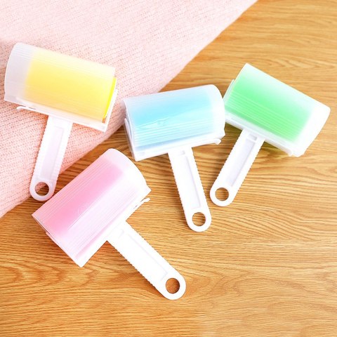 Dissolvant de peluches réutilisable lavable Silicone poussière essuie-glace chat chien animal de compagnie épilateur outils de brosse de nettoyage rouleau collant brosse ► Photo 1/6