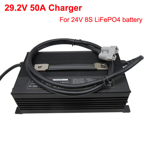 Chargeur de batterie LiFePO4 2000W 29.2V 50a 24V 50a, pour 8S 24V, livraison gratuite par DHL ► Photo 1/6